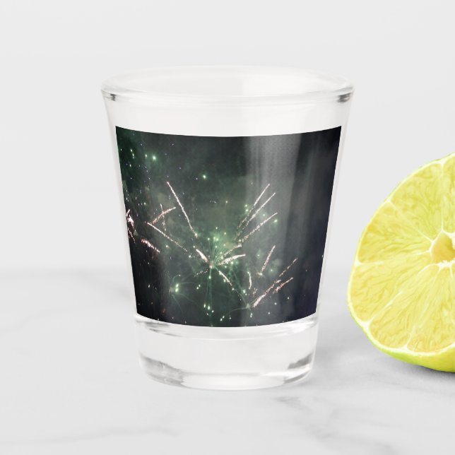 Vaso De Chupito Vidrio de disparo de fuegos artificiales (Anverso)
