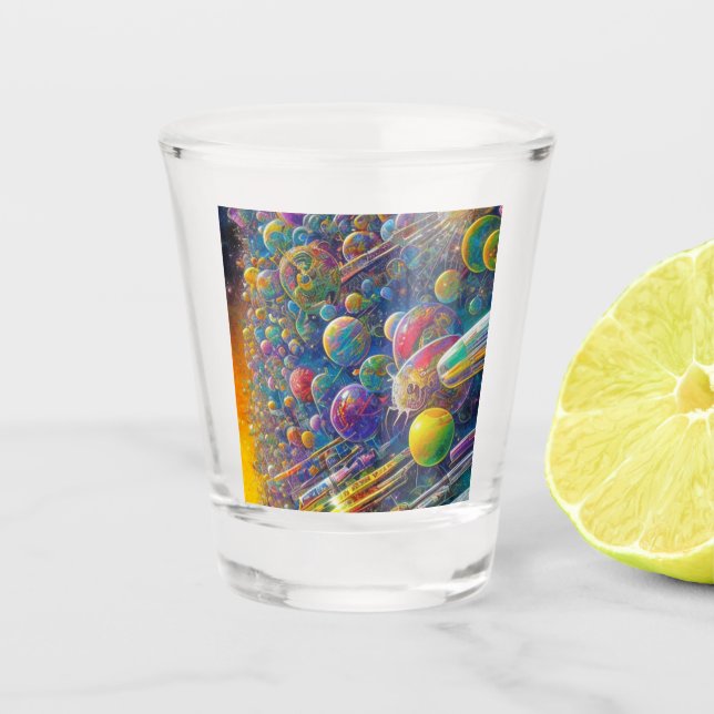 Vaso De Chupito Vidrio de disparo de la carrera espacial