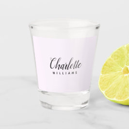 Vaso De Chupito Vidrio de disparo de monograma rosa Pastel - Diseñ