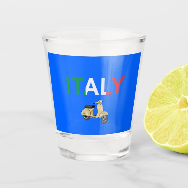 Vaso De Chupito Vidrio de disparo de Motorino italiano (Anverso)