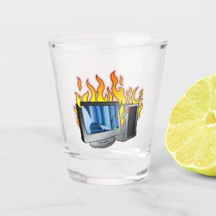 Vaso De Chupito Vidrio de disparo de ordenador