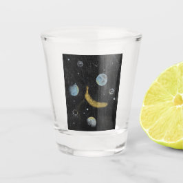 Vaso De Chupito Vidrio de disparo de plátano espacial