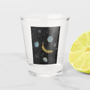 Vaso De Chupito Vidrio de disparo de plátano espacial