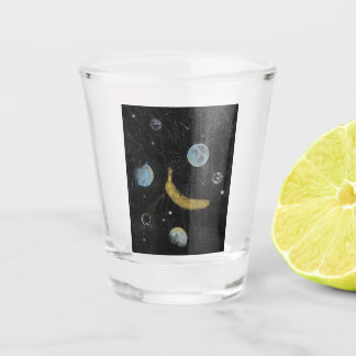 Vaso De Chupito Vidrio de disparo de plátano espacial