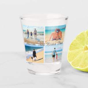 Vaso De Chupito Vidrio de disparo de su Collage de fotos y nombre 