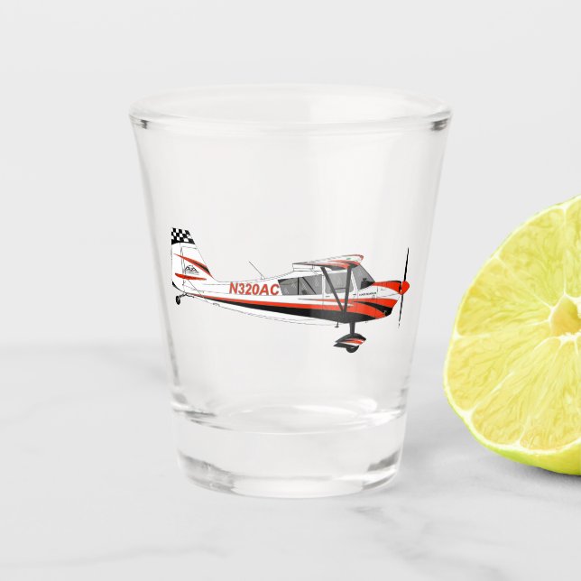 Vaso De Chupito Vidrio de disparo del avión aerostático Super Deca (Anverso)