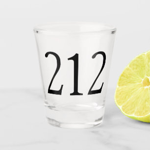 Vaso De Chupito Vidrio de disparo del código de área 212 (ciudad N