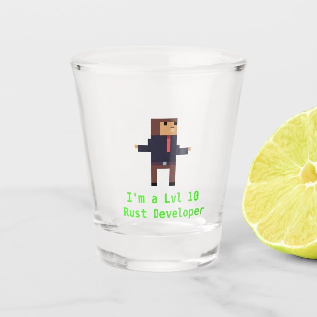 Vaso De Chupito Vidrio de disparo del desarrollador de óxido (Anverso)