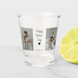 Vaso De Chupito Vidrio de disparo del Día del Padre - Foto y nombr