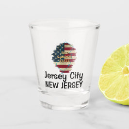 Vaso De Chupito Vidrio de disparo del estado de Nueva Jersey del p