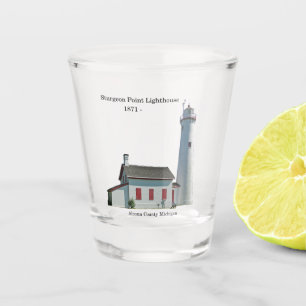 Vaso De Chupito Vidrio de disparo del faro de Sturgeon Point
