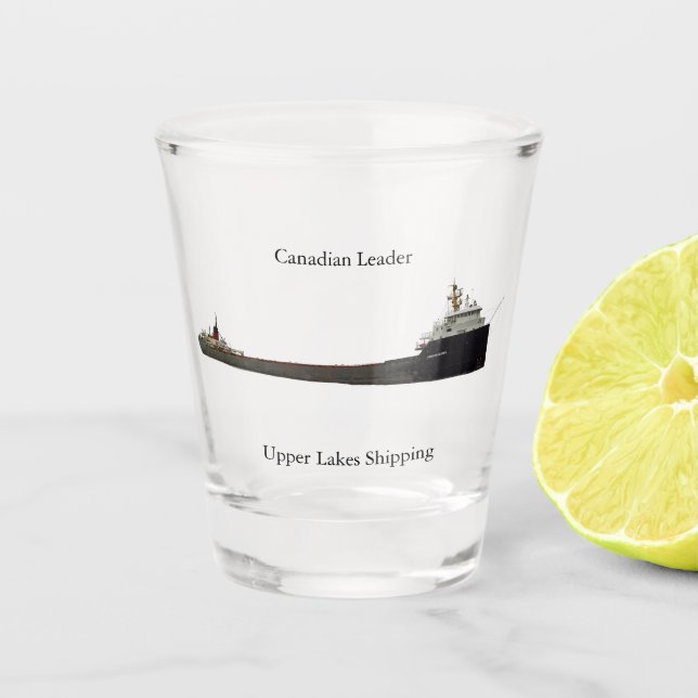 Vaso De Chupito Vidrio de disparo del líder canadiense (Anverso)