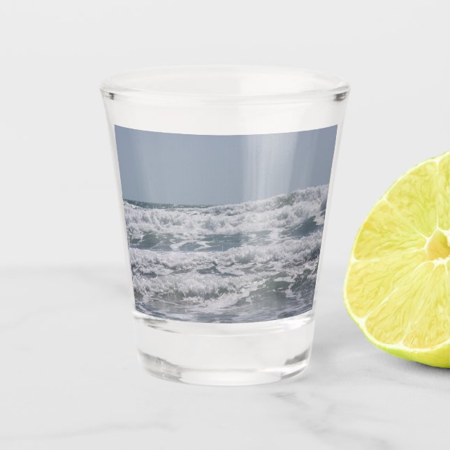 Vaso De Chupito Vidrio de disparo del Océano Atlántico (Anverso)