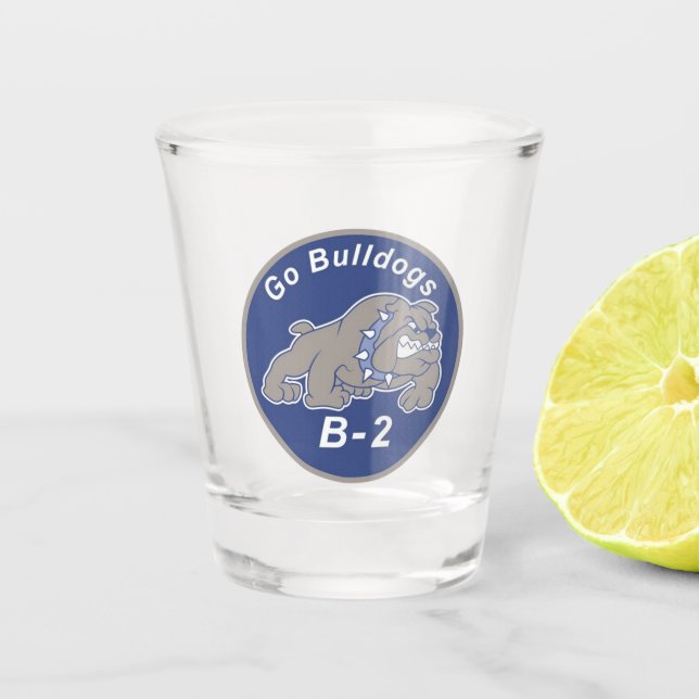 Vaso De Chupito Vidrio de disparo del parche B2 (Anverso)