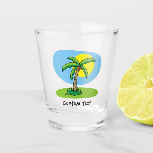 Vaso De Chupito Vidrio de disparo del Personalizado del árbol de p (Anverso)