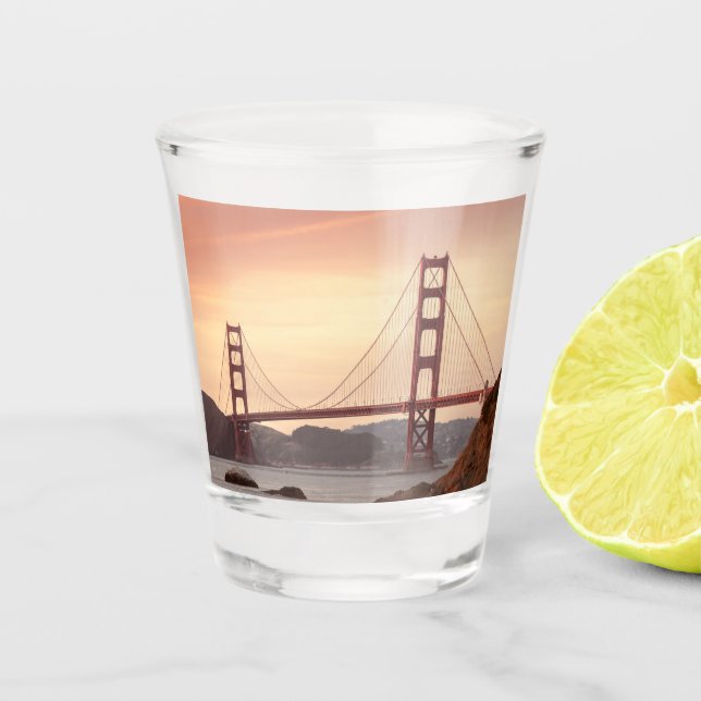 Vaso De Chupito Vidrio de disparo del puente Golden Gate (Anverso)
