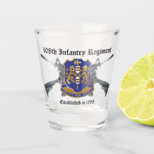 Vaso De Chupito Vidrio de disparo del Regimiento de Infantería 10