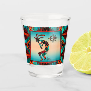 Vaso De Chupito Vidrio de disparo del suroeste de Kokopelli