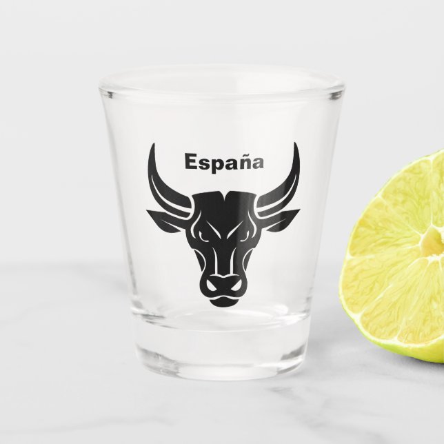 Vaso De Chupito Vidrio de disparo estilizado del personalizado Bul (Anverso)