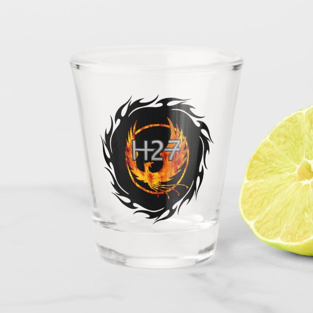Vaso De Chupito Vidrio de disparo H27 (Anverso)