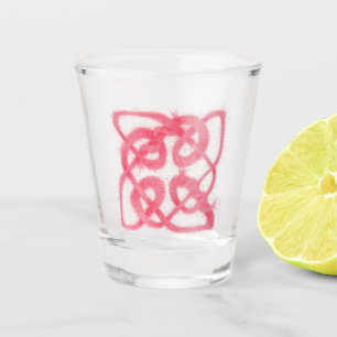 Vaso De Chupito Vidrio de disparo KNOT con CELTIC ROSA