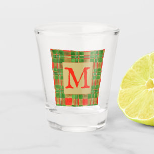Vaso De Chupito Vidrio de disparo MAC GREGOR TARTAN + inicial