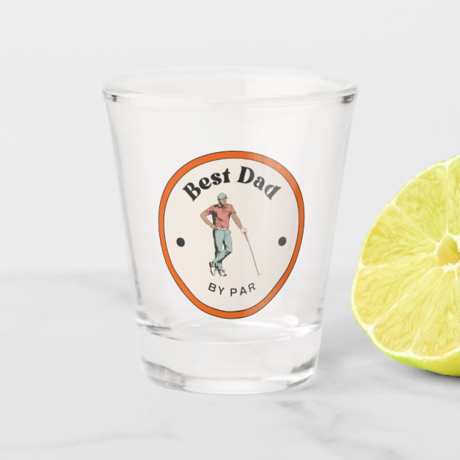 Vaso De Chupito Vidrio de disparo - Mejor papá de Par (Anverso)