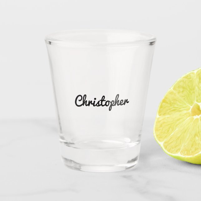 Vaso De Chupito Vidrio de disparo personalizado (Anverso)