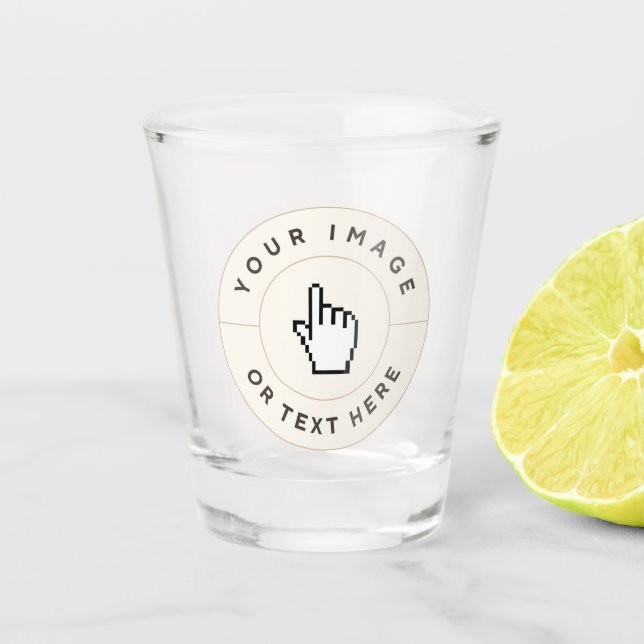 Vaso De Chupito Vidrio de disparo - Personalizado (añadir imagen/t (Anverso)