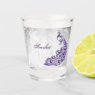 Vaso De Chupito Vidrio de disparo personalizado de pavo real