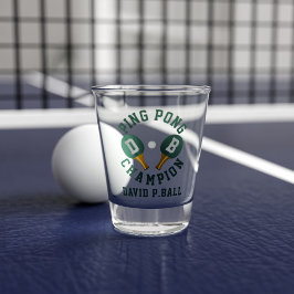 Vaso De Chupito Vidrio de disparo personalizado de Ping Pong