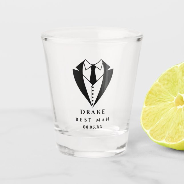 Vaso De Chupito Vidrio de disparo personalizado del mejor Personal (Anverso)