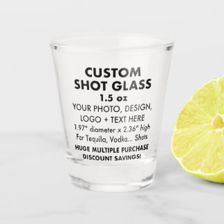 Vaso De Chupito Vidrio de disparo personalizado personalizado 1,5