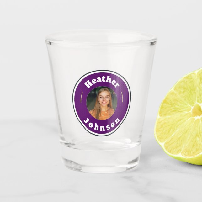 Vaso De Chupito Vidrio de disparo -Personalizado personalizado (añ (Anverso)