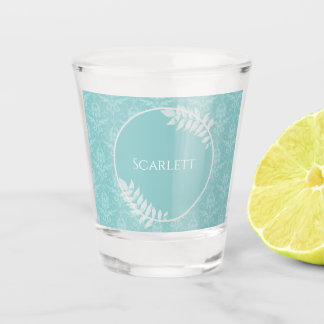 Vaso De Chupito Vidrio de disparo personalizado verde azulado eleg