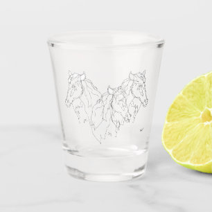 Vaso De Chupito Vidrio de disparo : STALLIONS