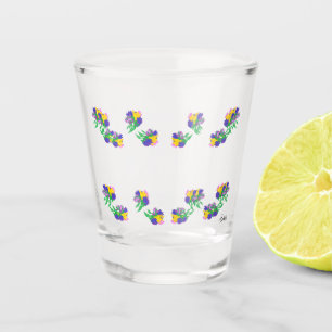 Vaso De Chupito Vidrio de disparo: Tulipanes de primavera