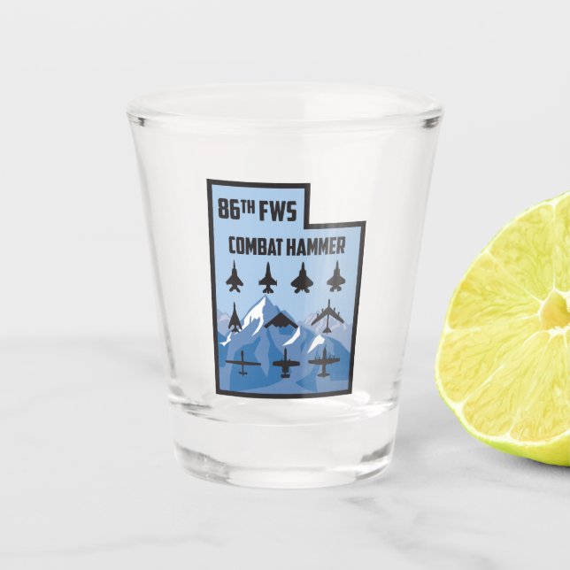 Vaso De Chupito Vidrio de disparo Utah MDS (Anverso)