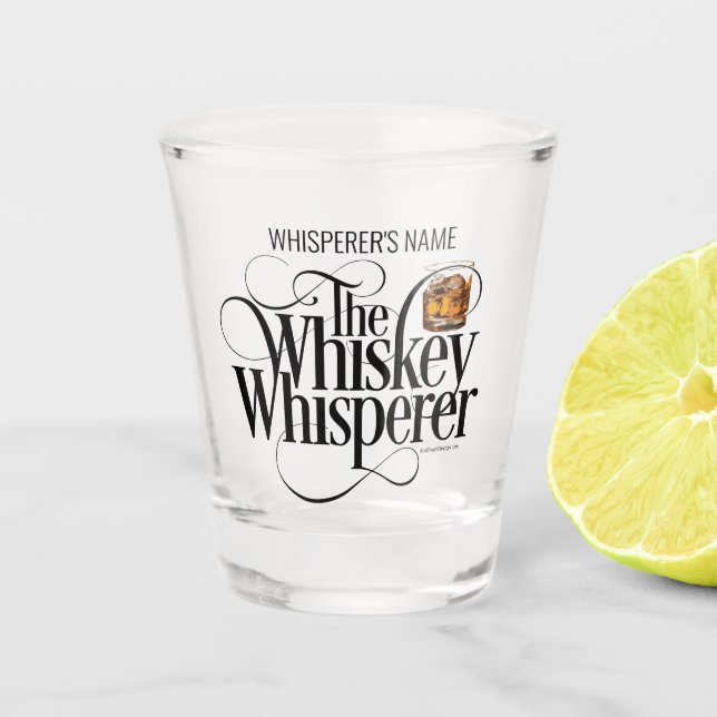 Vaso De Chupito Vidrio de disparo Whiskey Whisperer (Anverso)