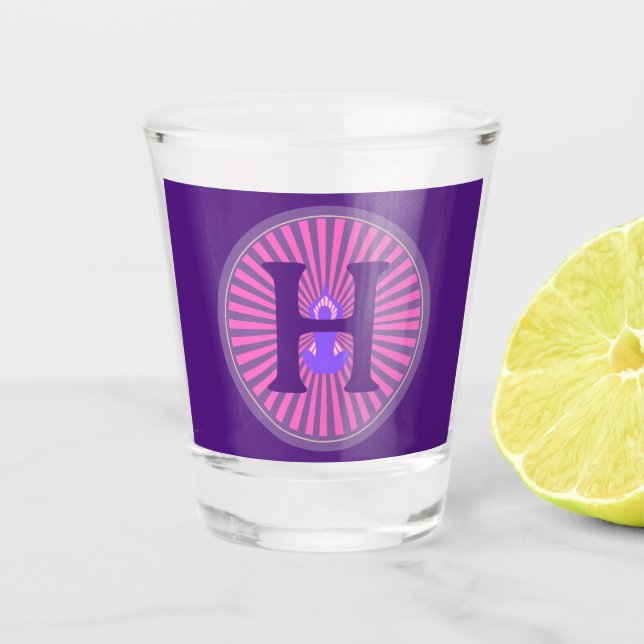 Vaso De Chupito Vidrio de disparo - Zen de yoga - Personalizado -  (Anverso)