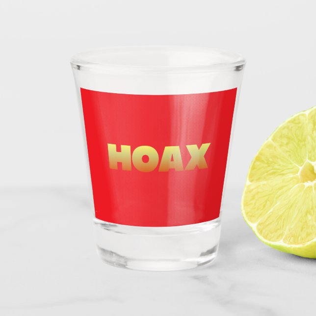 VASO DE CHUPITO VIDRIO DE DISPAROS DE HOAX (Anverso)