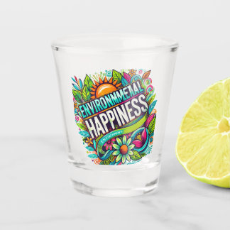 Vaso De Chupito Vidrio de felicidad ambiental