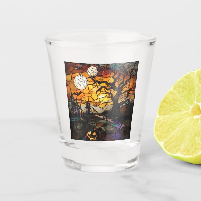 Vaso De Chupito Vidrio de Halloween con vidrio templado (Anverso)