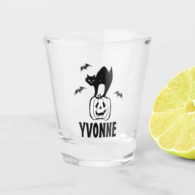 Vaso De Chupito Vidrio de Halloween personalizado (Anverso)