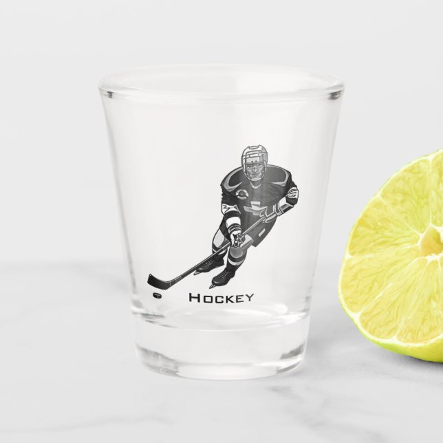 Vaso De Chupito Vidrio de hockey sobre hielo (Anverso)