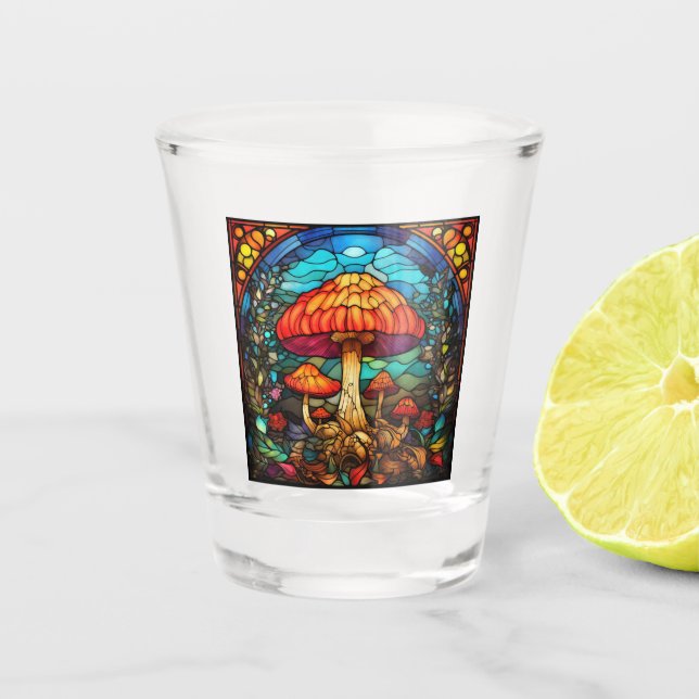 Vaso De Chupito Vidrio de hongos (Anverso)