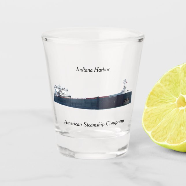 Vaso De Chupito Vidrio de Indiana Harbour (Anverso)