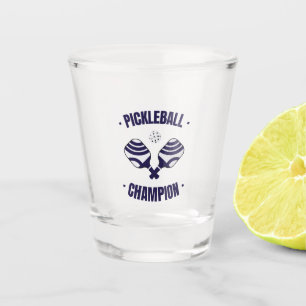 Vaso De Chupito Vidrio de la campeona de pelota de futbol