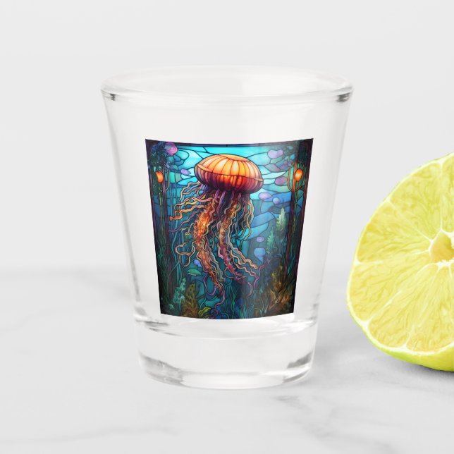 Vaso De Chupito Vidrio de la medusa (Anverso)