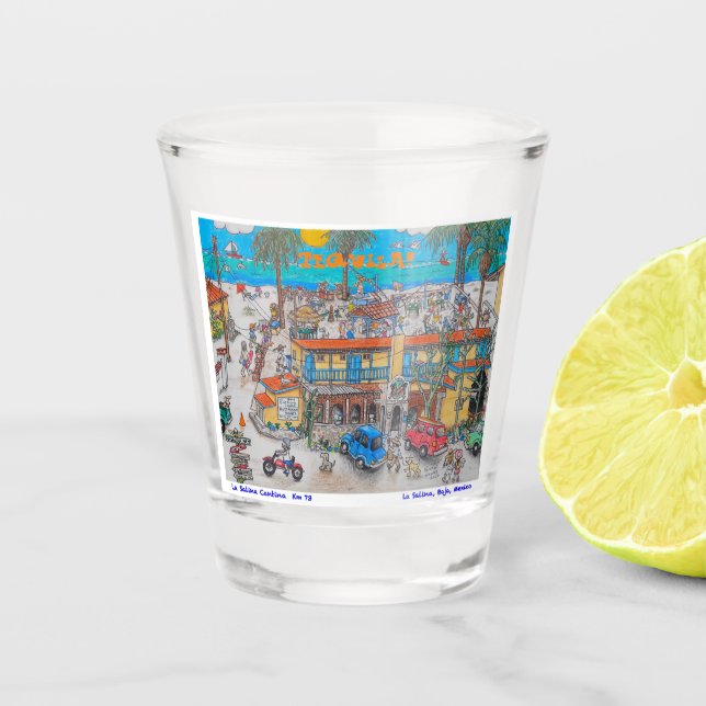 Vaso De Chupito Vidrio de La Salina (Anverso)